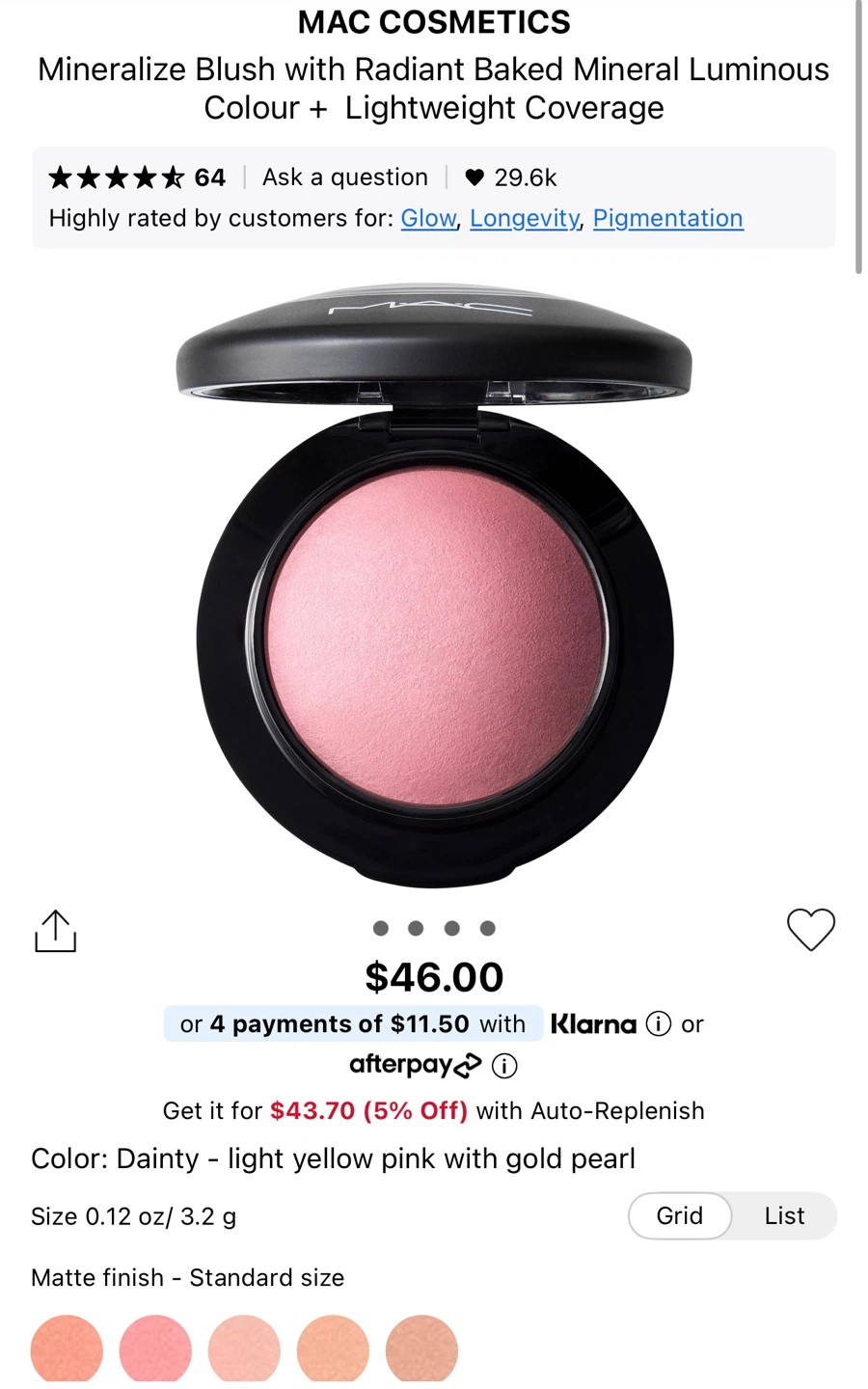 MAC Mineralize Blush - Dainty - photo 3