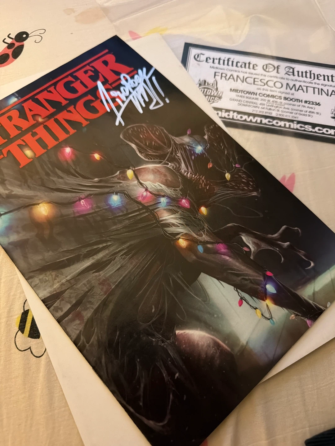 Stranger Things #1 Signed Francesco Mattina Variant Cover - photo 2