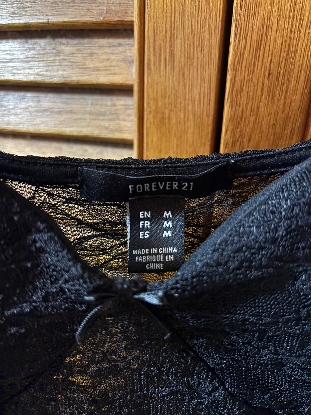 Forever 21 Black Lace Top - Size M - photo 4