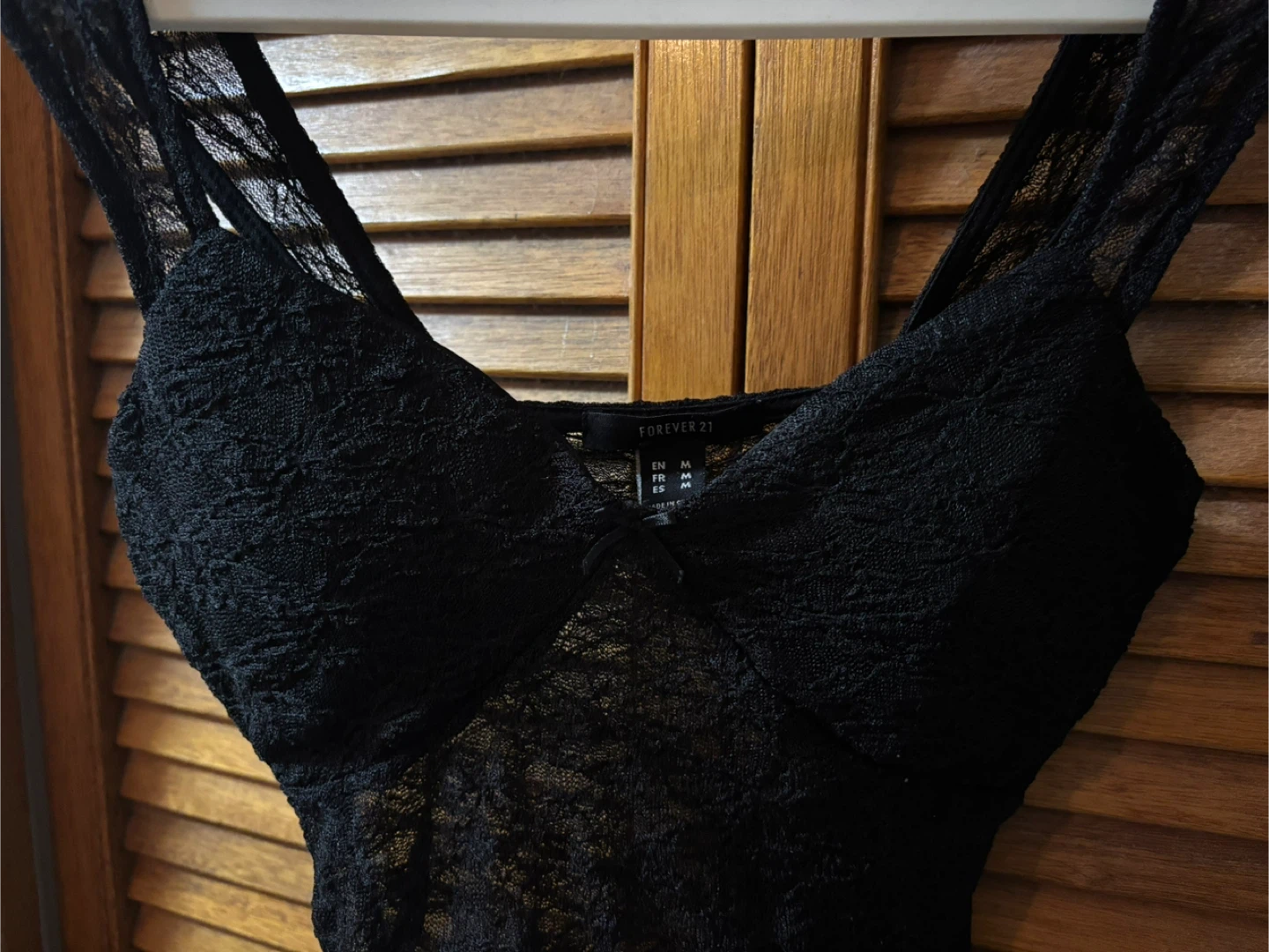Forever 21 Black Lace Top - Size M - photo 2