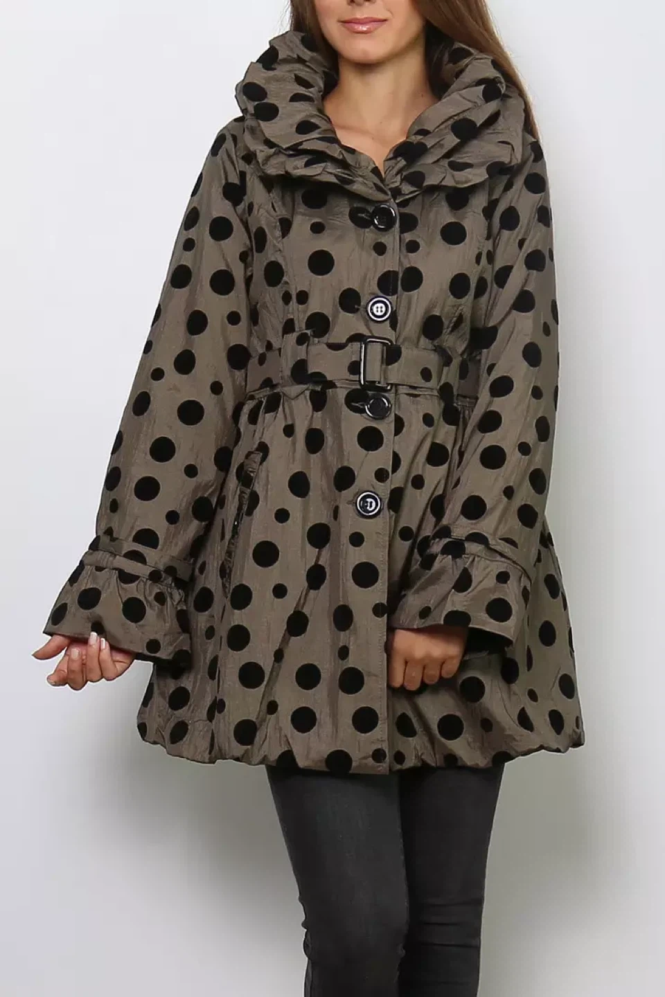 Casa Donna Polka Dot Coat