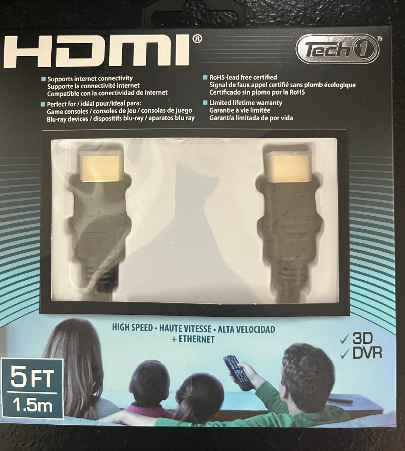 3 HDMI Cables - 5 FT, 3.3 FT, 1.64 FT