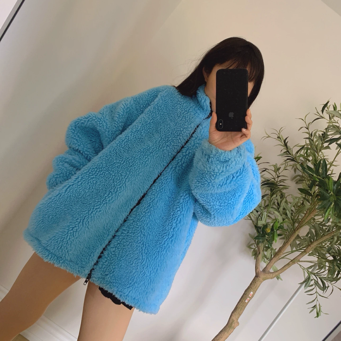 Oversized Unisex Blue Teddy Jacket – Very Warm & Eye-Catching - photo 5