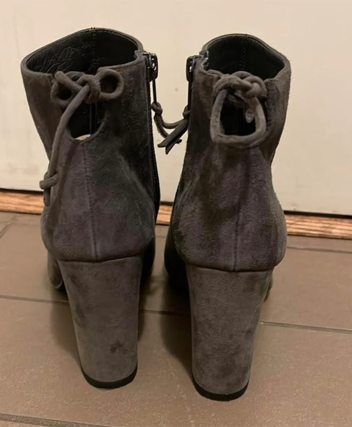 Stuart Weitzman Gray Suede Ankle Boots - photo 5