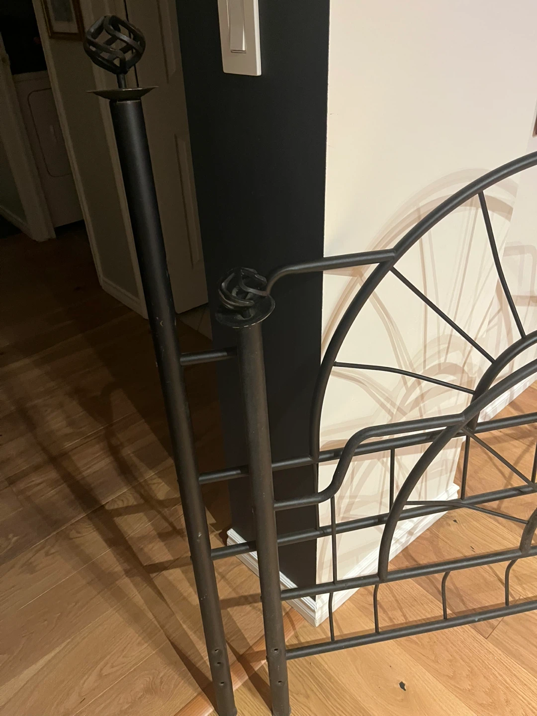 Black Metal double Bed Frame - photo 2