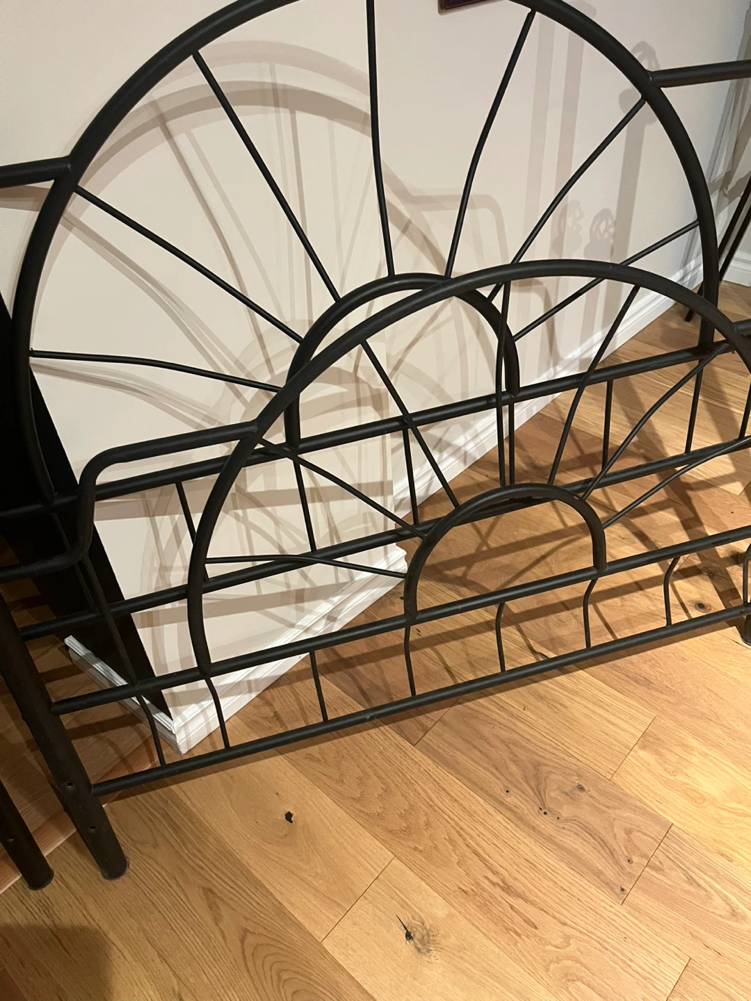 Black Metal double Bed Frame - photo 3