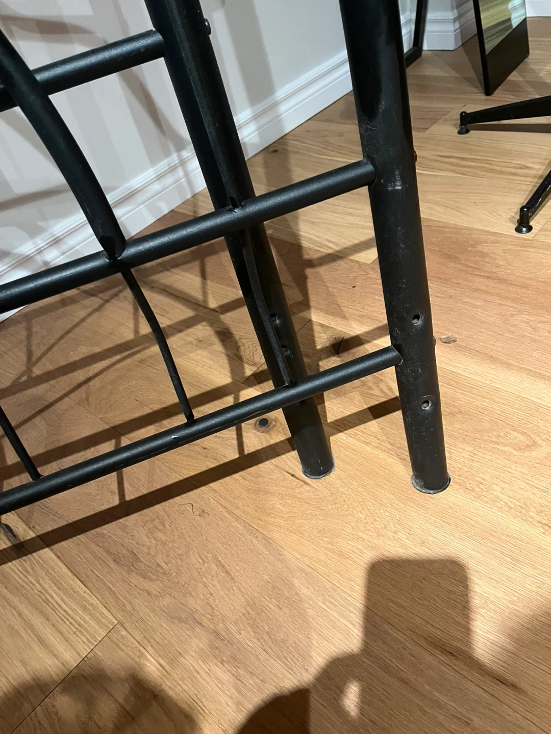 Black Metal double Bed Frame - photo 4