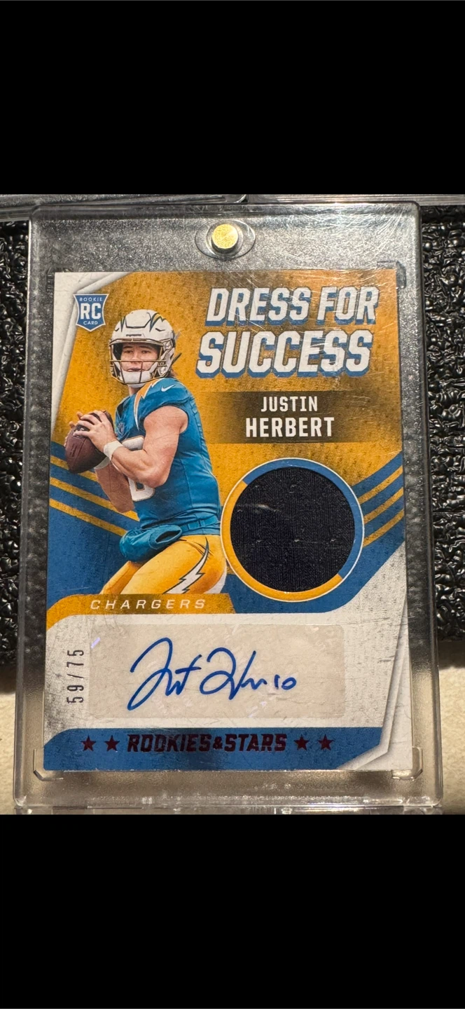 Justin Herbert Rookie Card - Dress for Success 59/75
