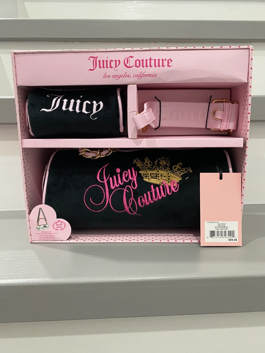 New Juicy Couture Heritage Barrel Bag Set