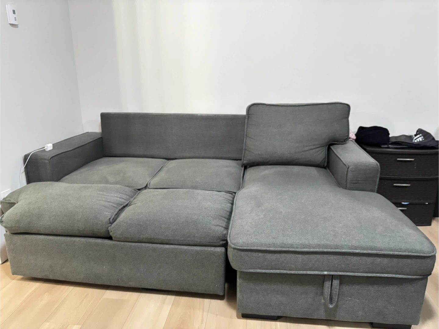 Grey Sofa with Chaise Lounge.. free delivery!