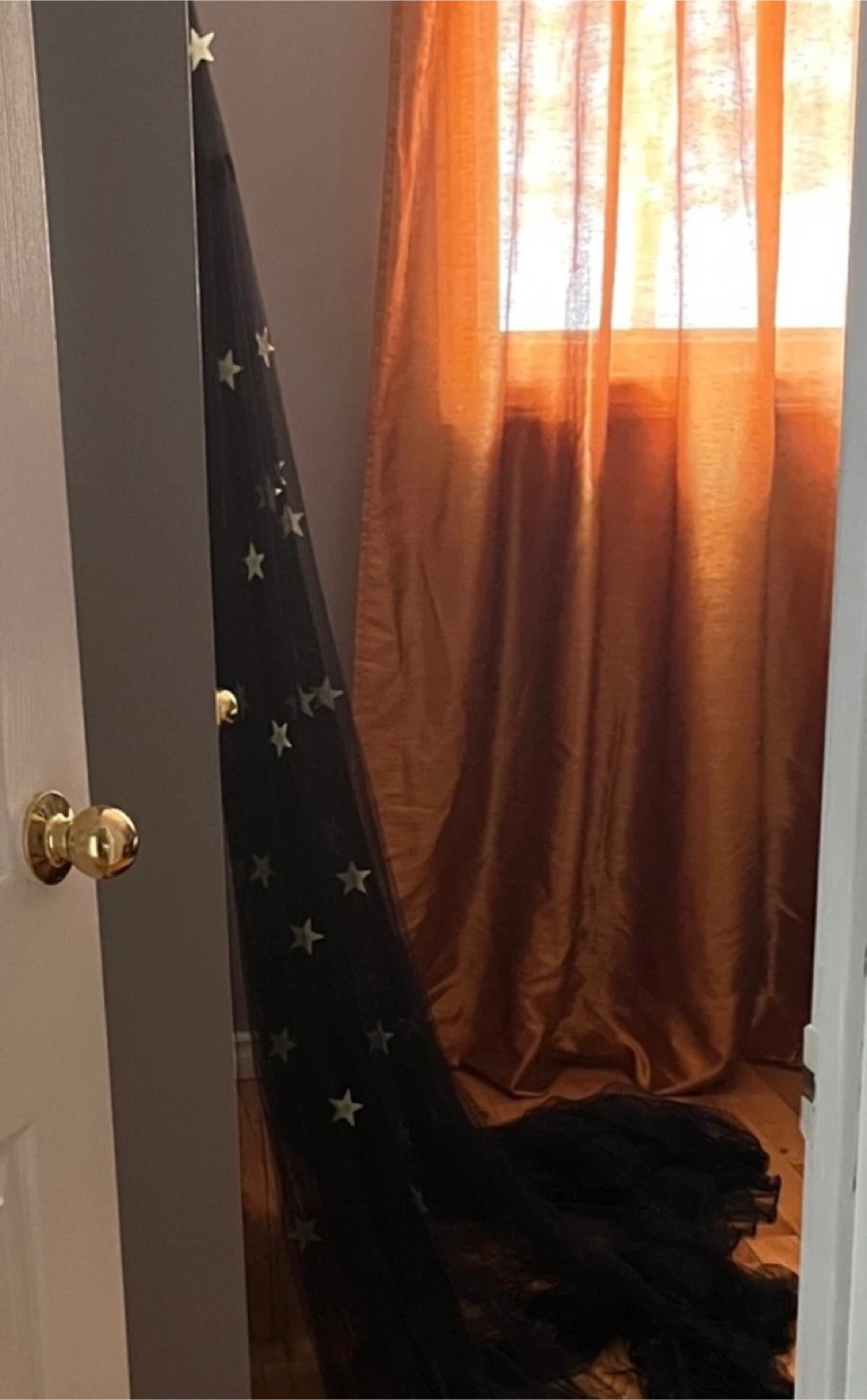 Black Bed Canopy with Stars - photo 2
