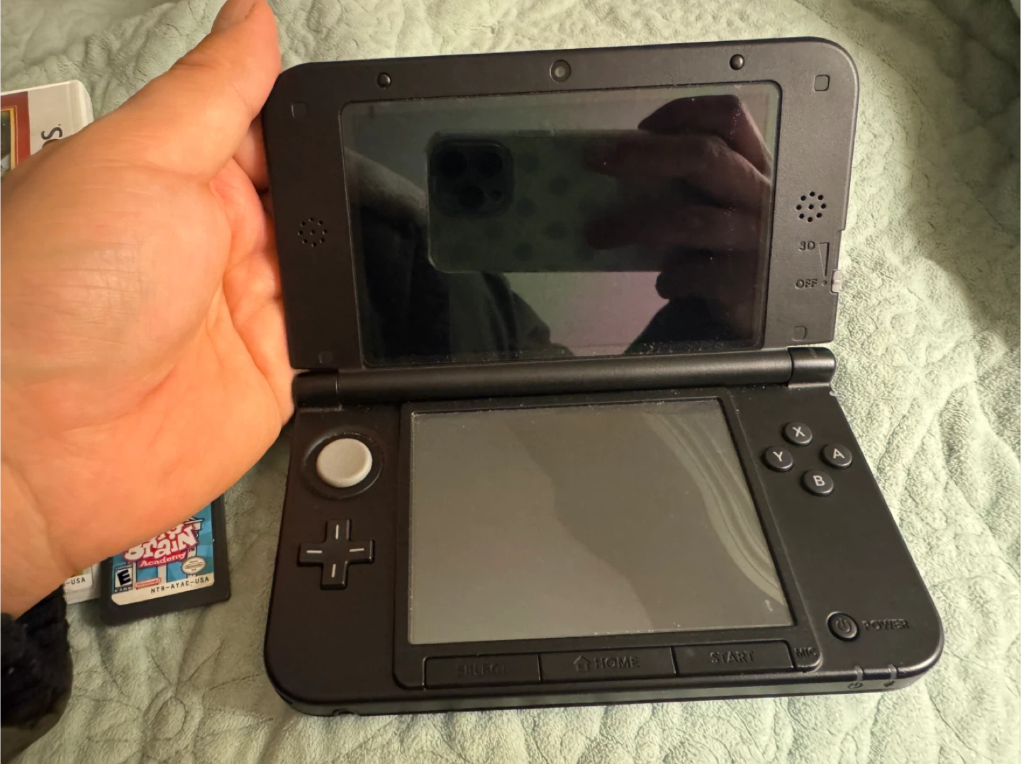 Nintendo 3DS XL Blue with 3 Games - photo 3