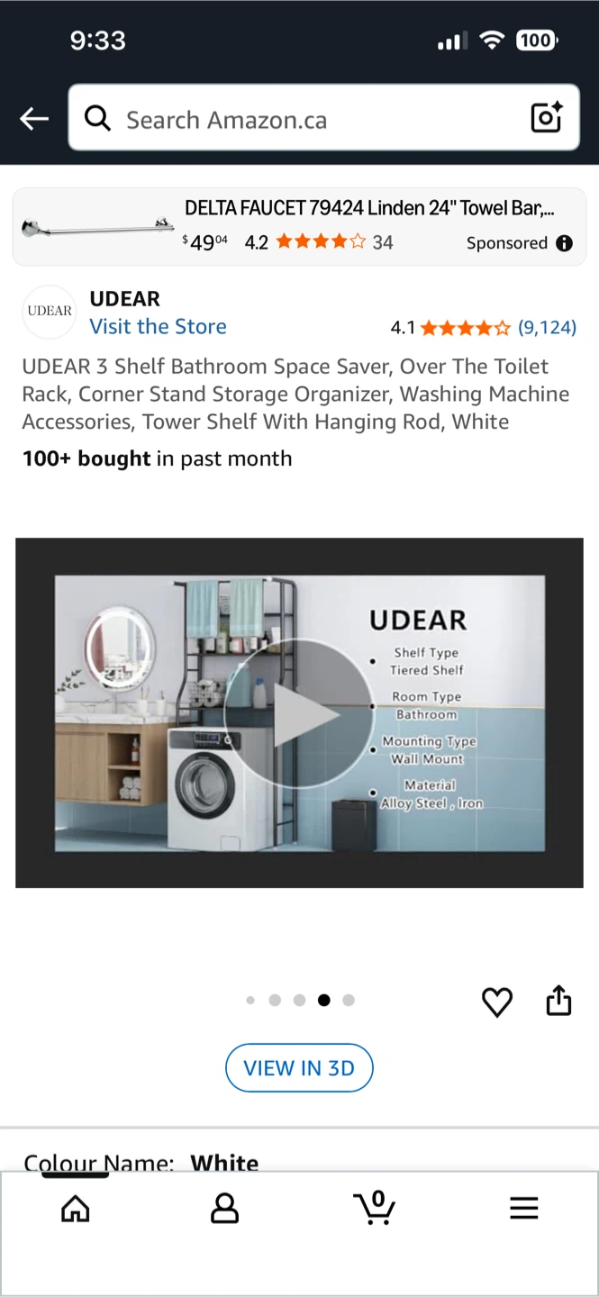 Udear rack bathroom shelf - photo 3