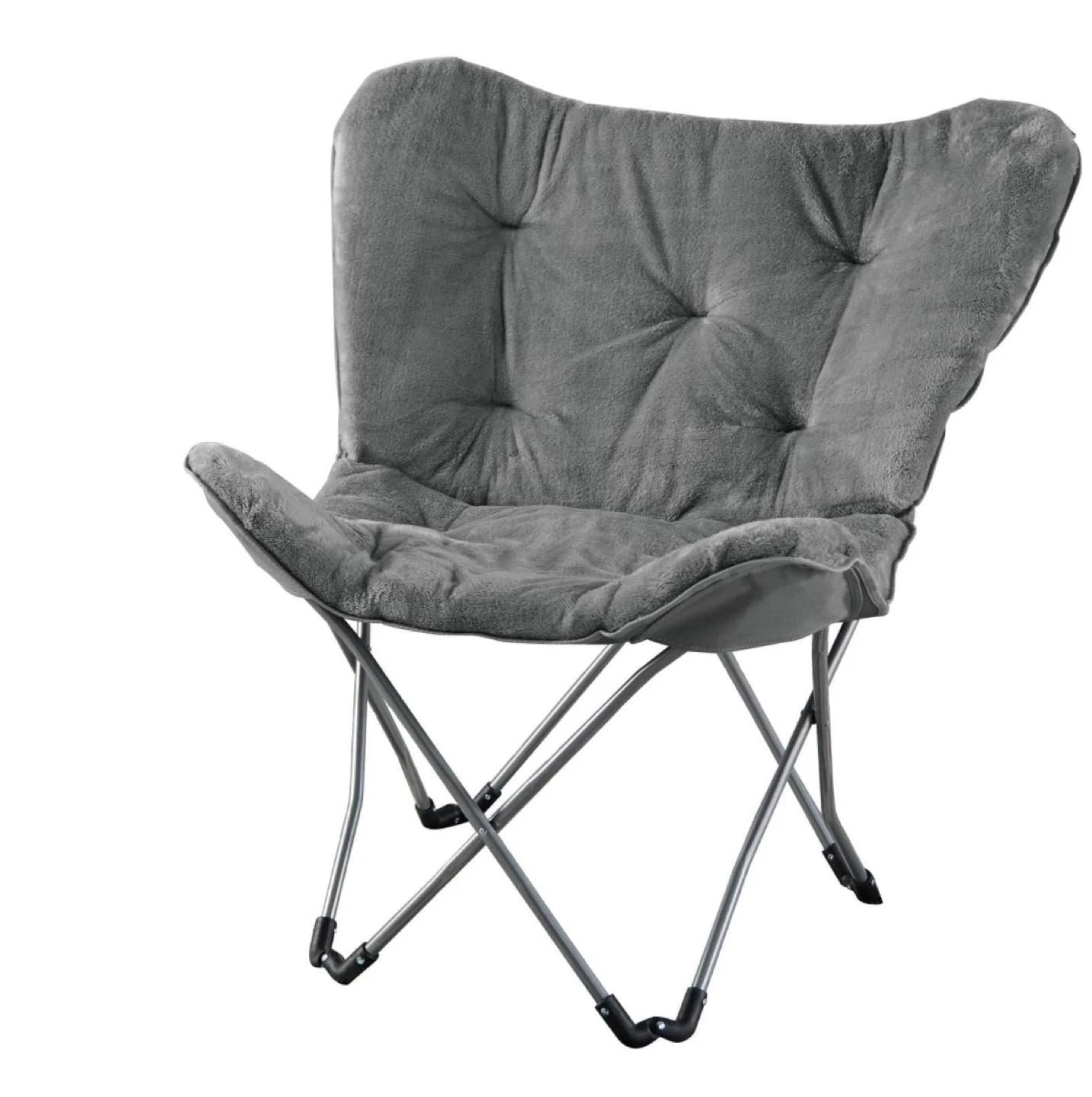 Grey Butterfly Chair - Cozy, Comfy & Foldable