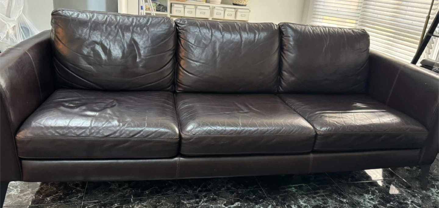 Brown Leather Sofa