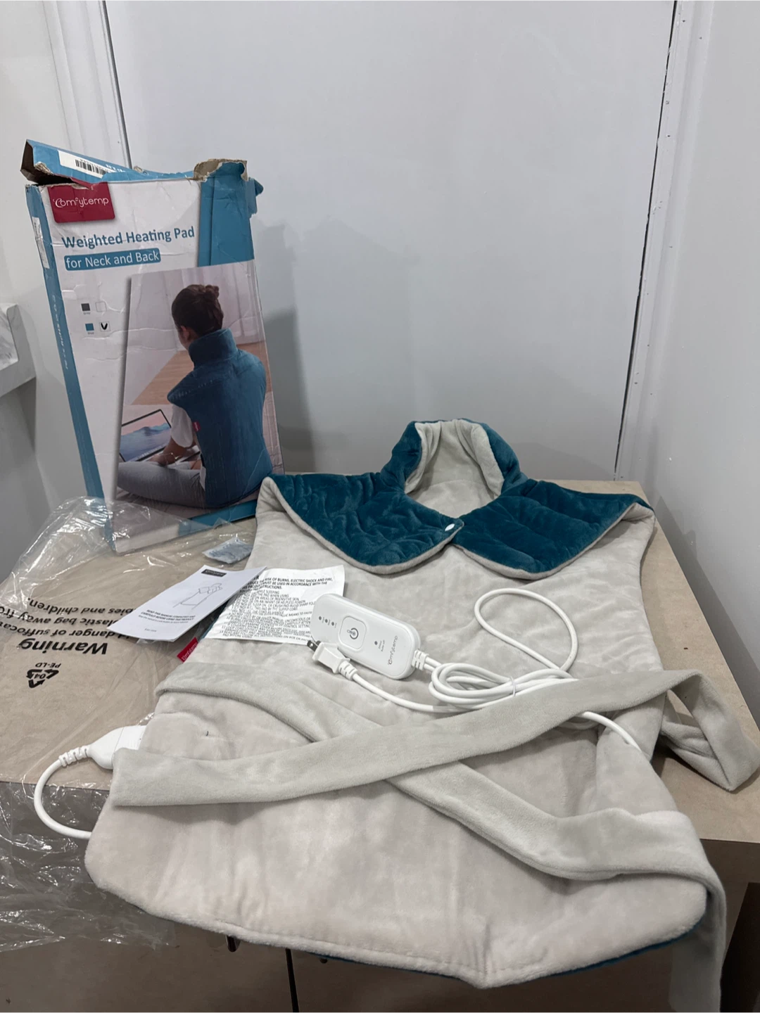 ComfyTemp weighted heating pad for your neck and back.