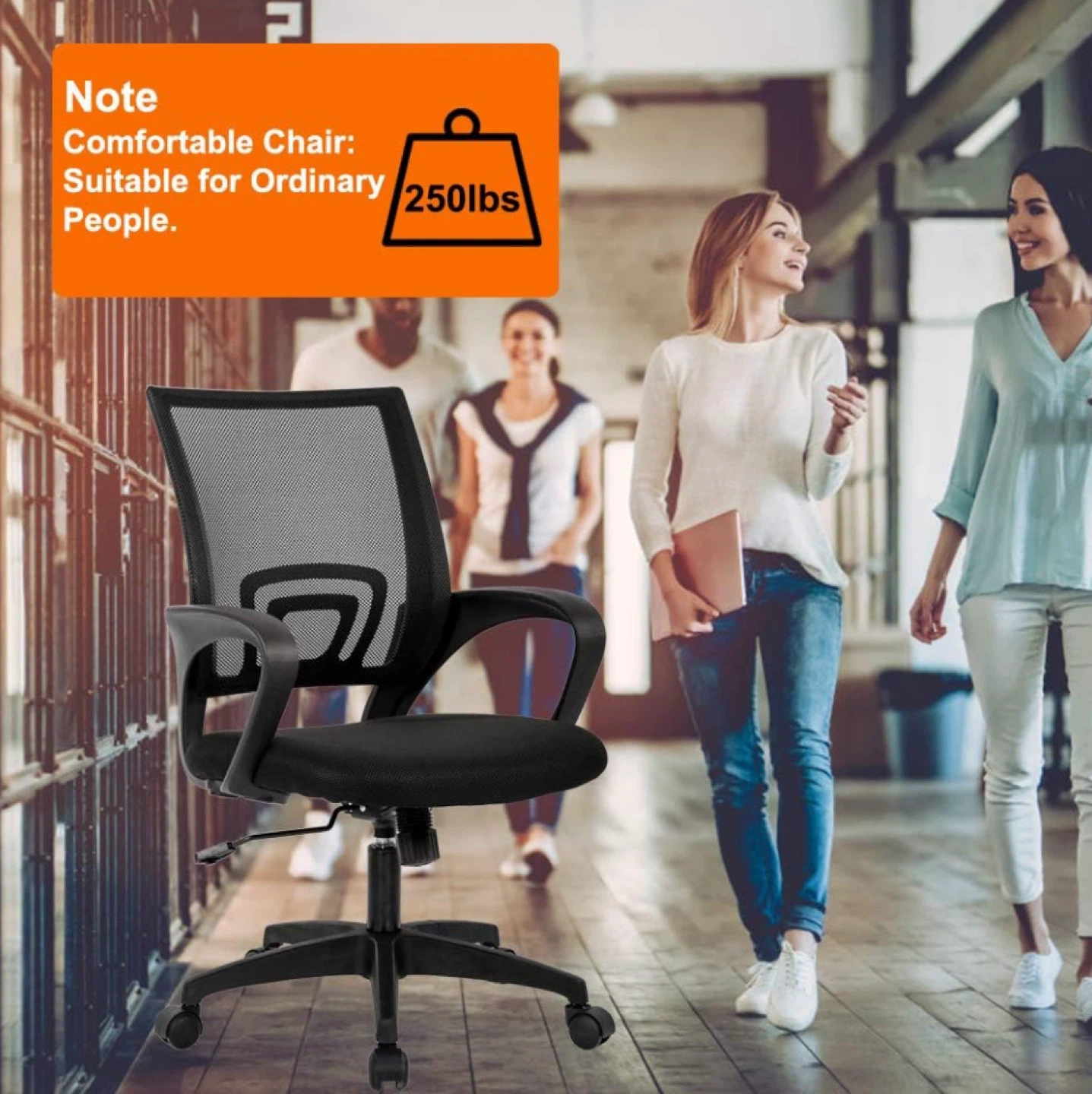 Black Mesh Office Chair | Brand New In Box - photo 4