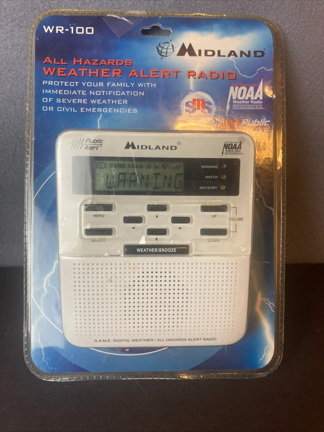 Midland WR-100 All Hazards Weather Alert Radio - New
