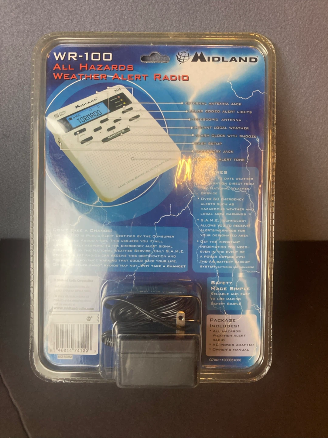 Midland WR-100 All Hazards Weather Alert Radio - New - photo 2