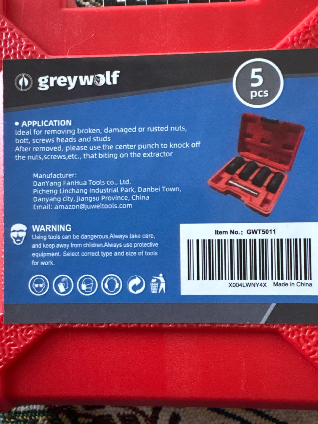 Greywolf 5-Piece Nut Removal Tool Set - photo 3