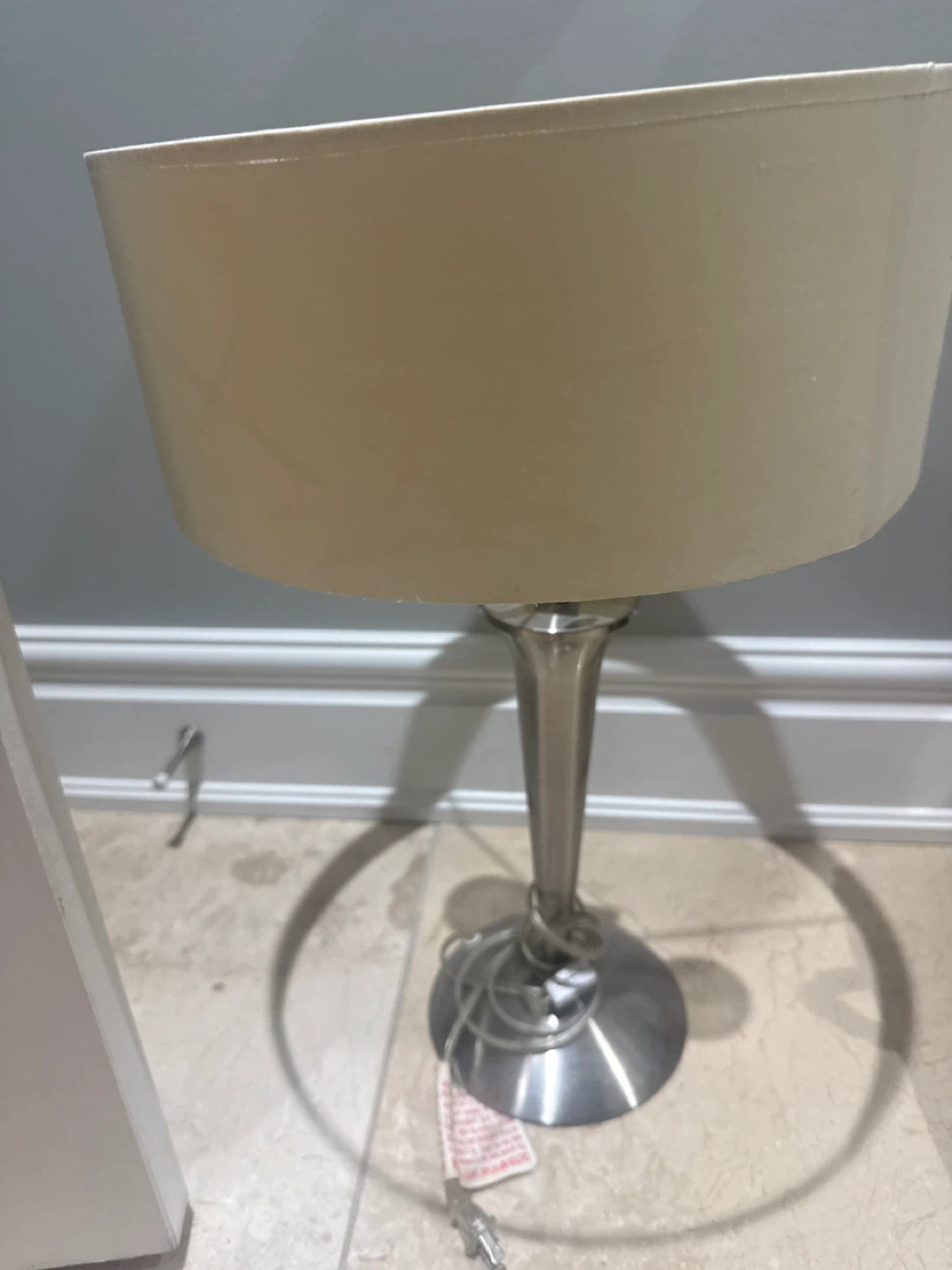 Table Lamp with Beige Shade