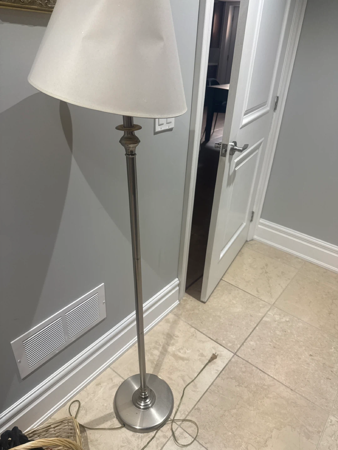 Silver Floor Lamp