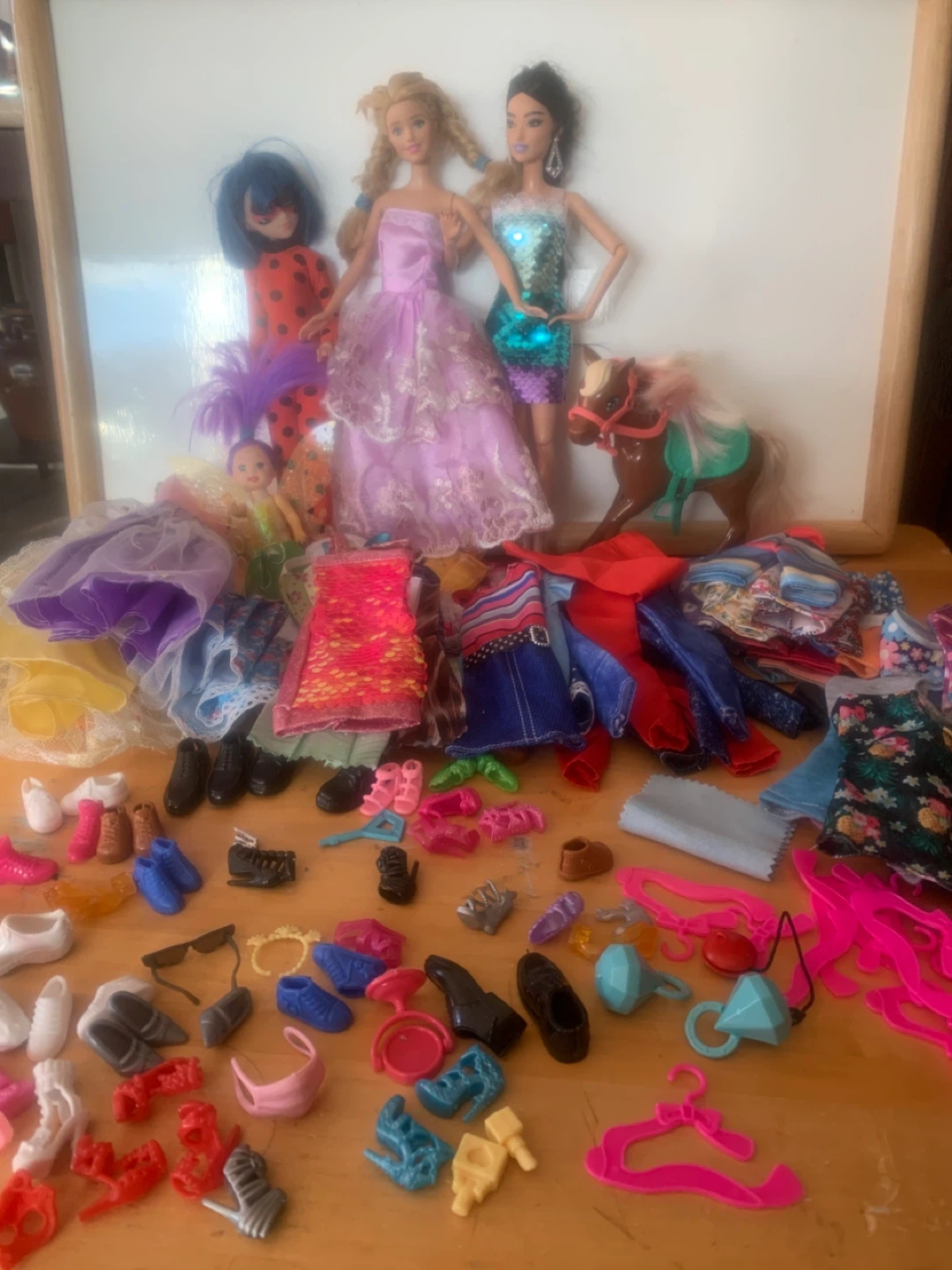 Barbie & Miraculous Ladybug Dolls and Clothes & Accessories Lot