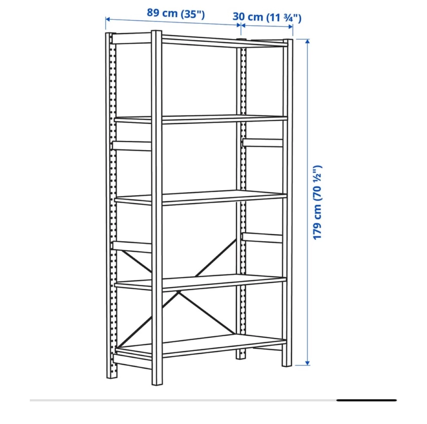 IKEA Black Shelf Unit - 35" Wide - photo 3