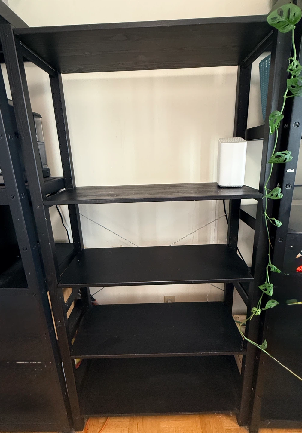 IKEA Black Shelf Unit - 35" Wide