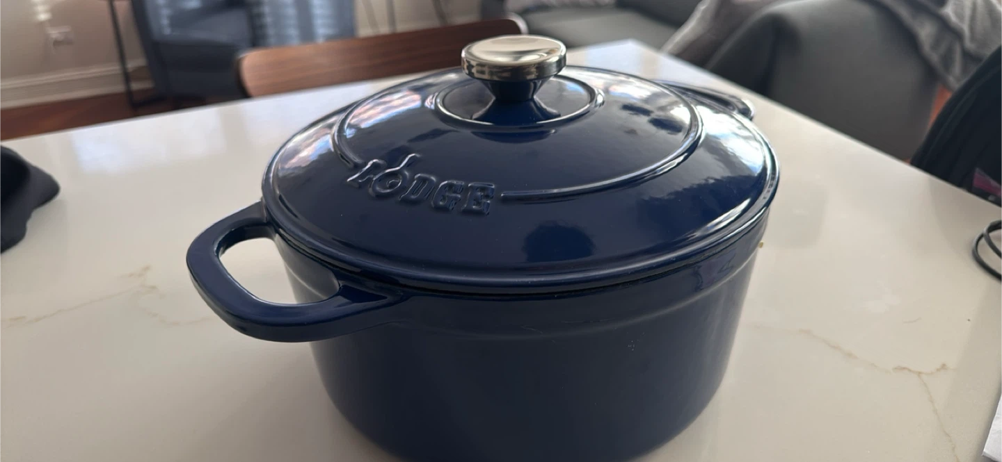 New Lodge Indigo 5.5 Qt Enameled Cast Iron Dutch Oven