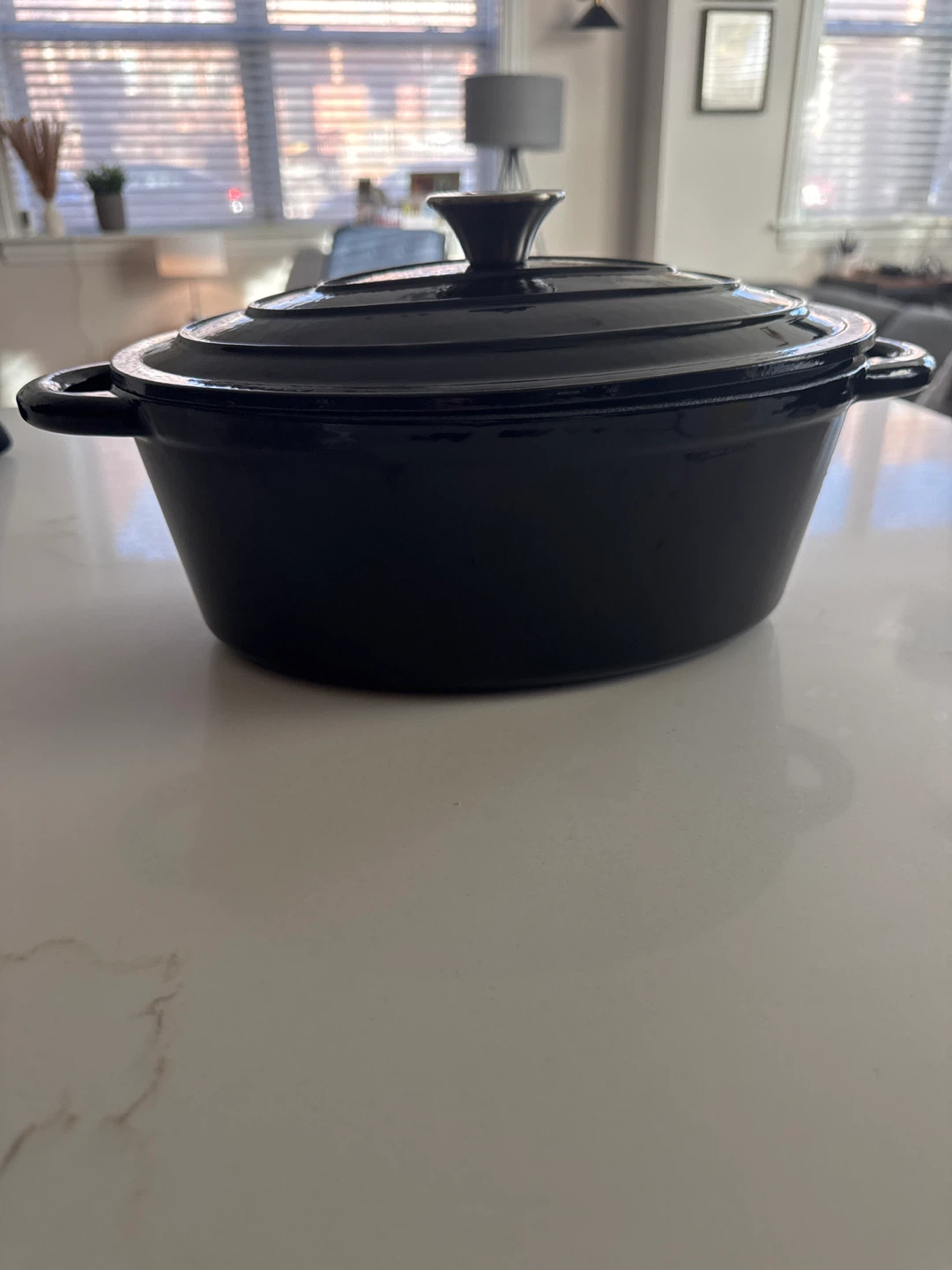 Black Enameled Cast Iron Dutch Oven - photo 3
