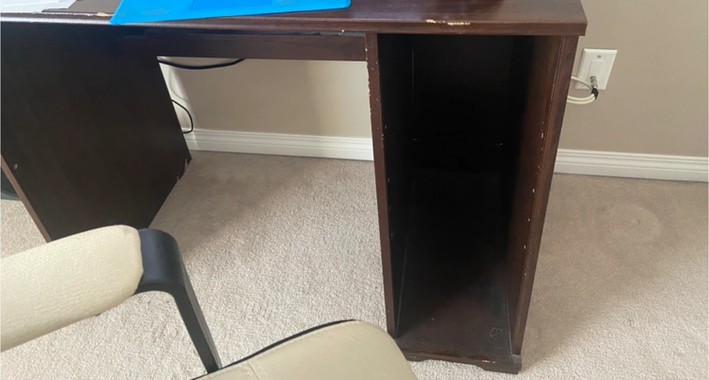 Office Desk and Chair Set, Queen size box and mattress (free)