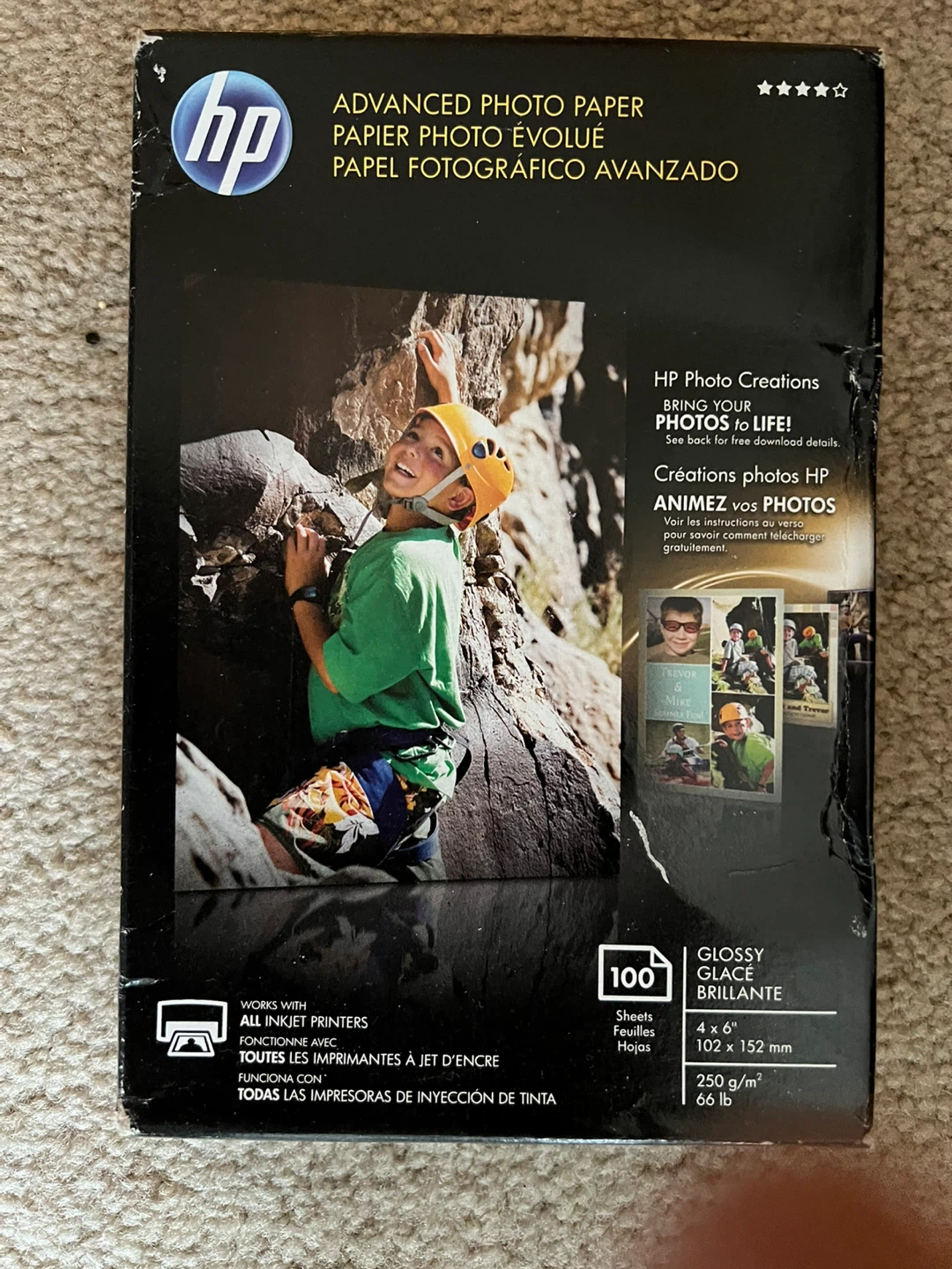 HP Advanced Photo Paper 4x6, 100 Sheets