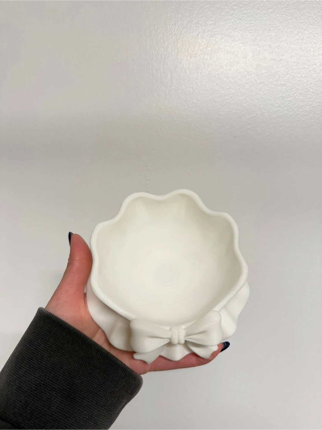 White Trinket Dish with Bow - photo 2