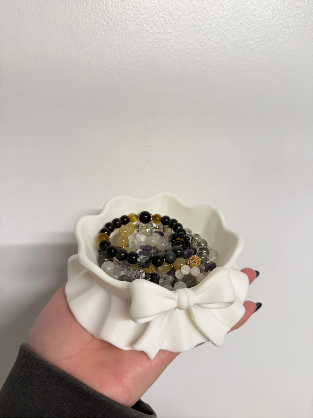 White Trinket Dish with Bow - photo 3