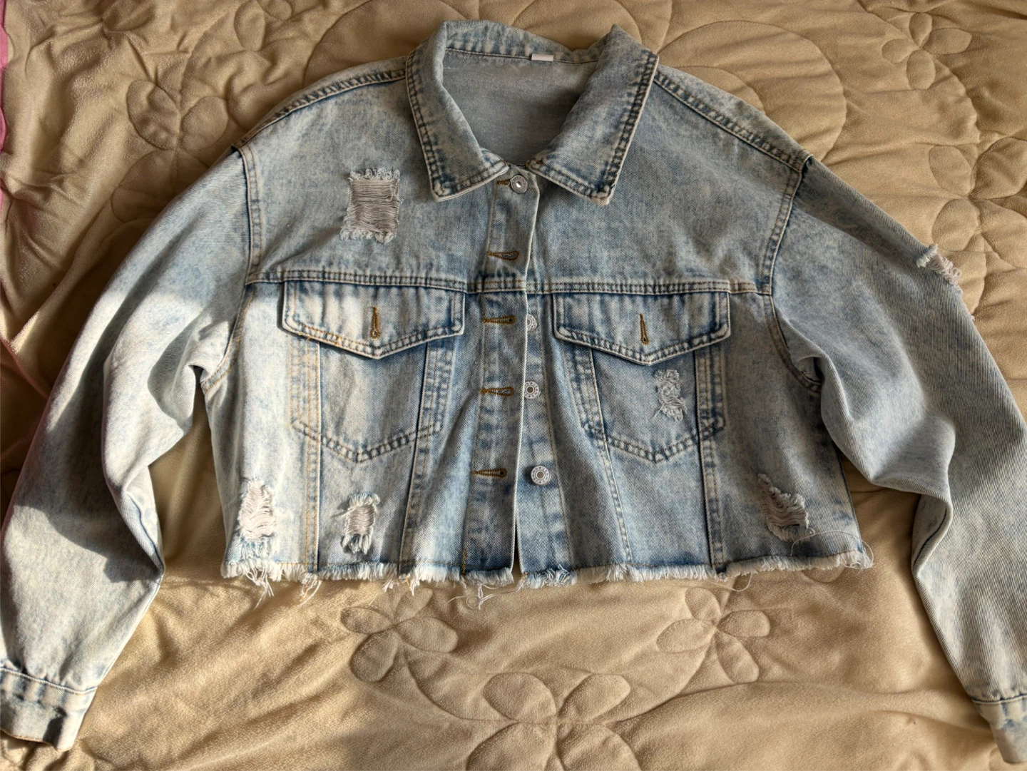 Distressed Denim Jacket - photo 2
