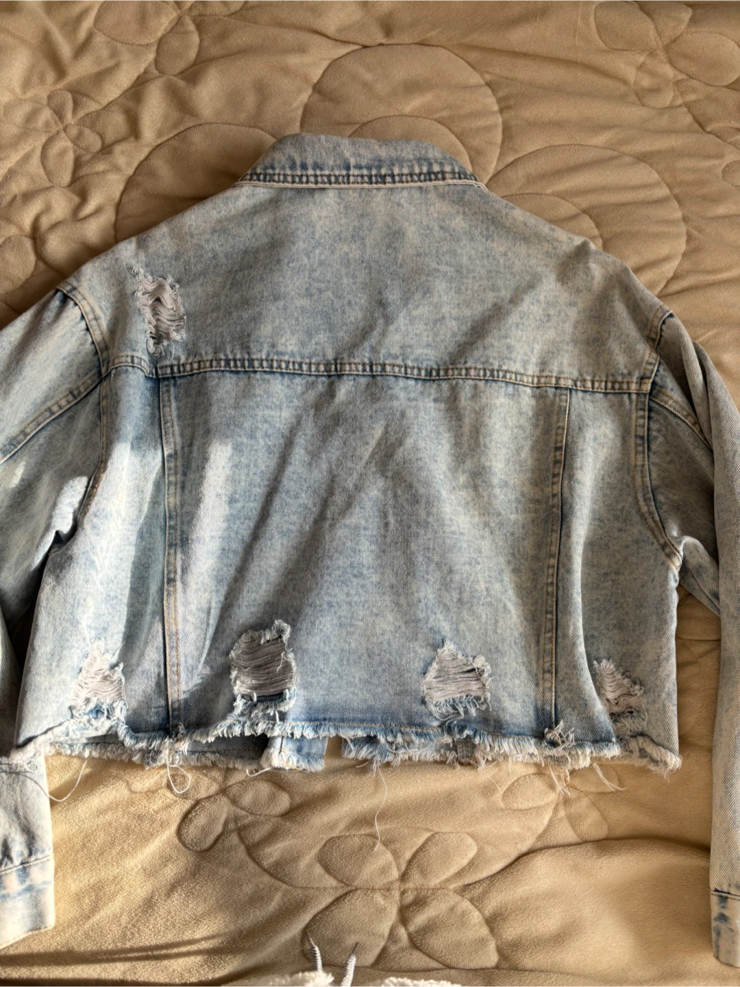 Distressed Denim Jacket - photo 3