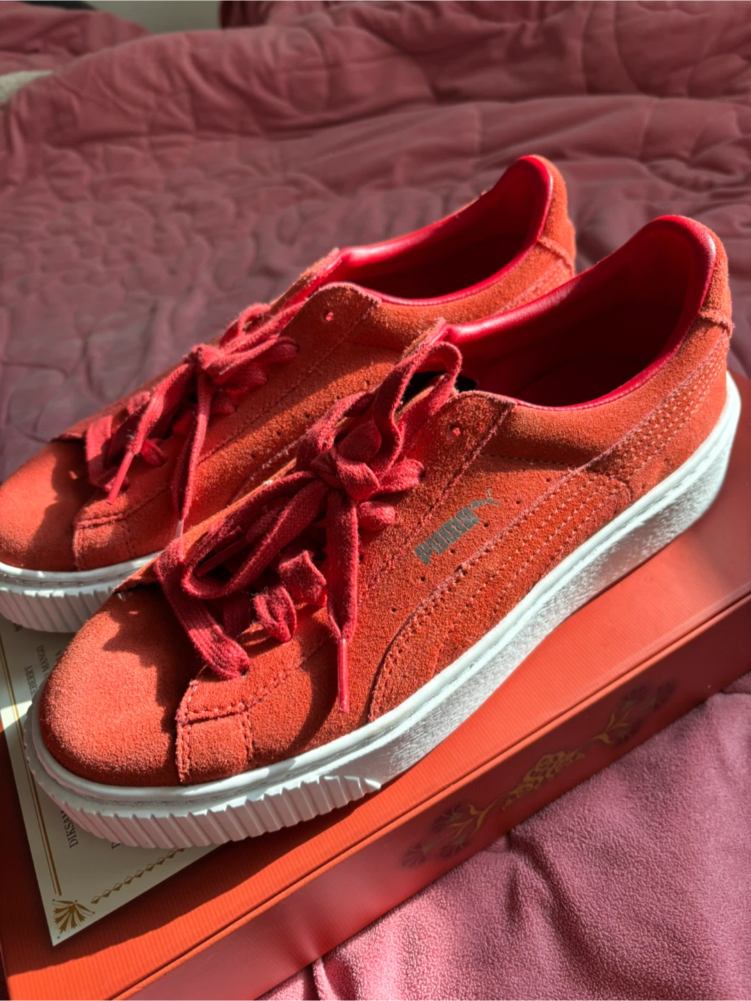 Puma Suede Platform Sneakers - Red