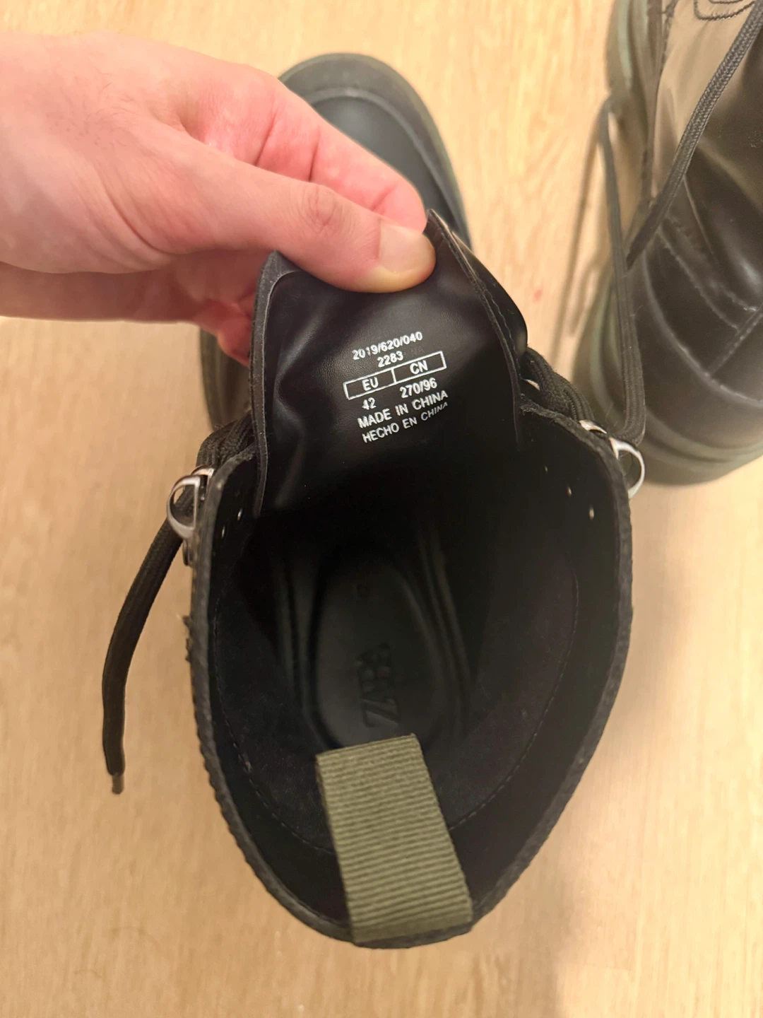 Zara Black Leather Boots - Size 9 - photo 3