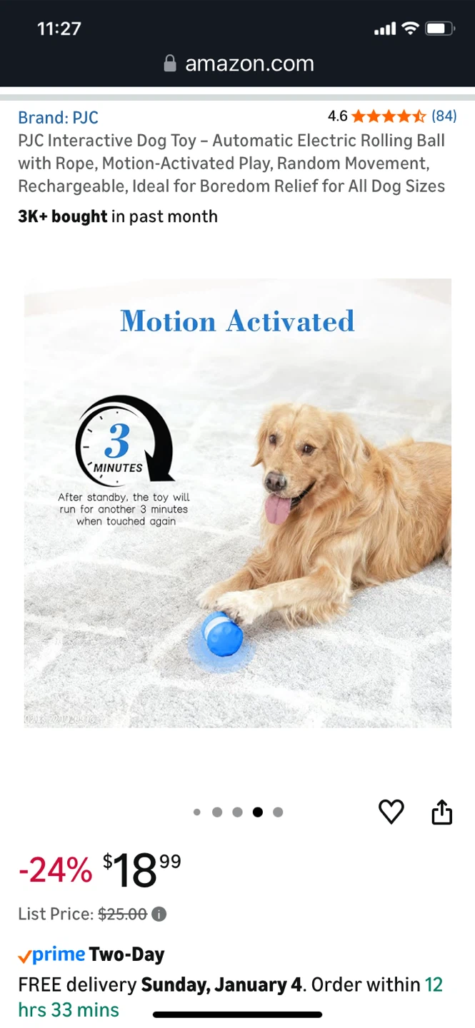 PJC Interactive Dog Toy - Motion Activated - photo 2