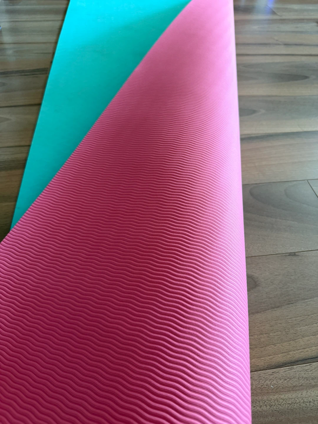 Yoga Mat - Turquoise and pink