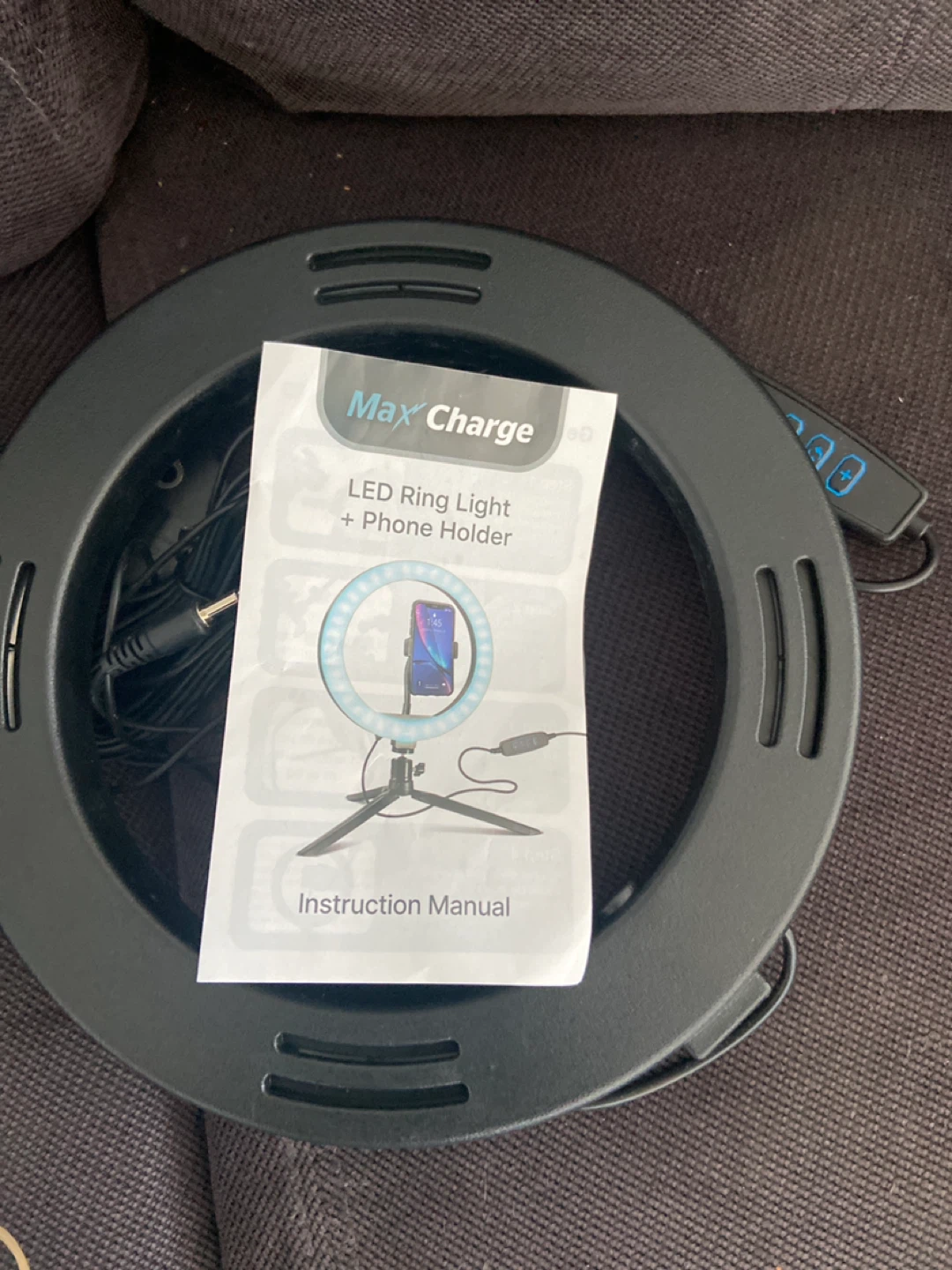 Max Charge LED Ring Light + Phone Holder - photo 3