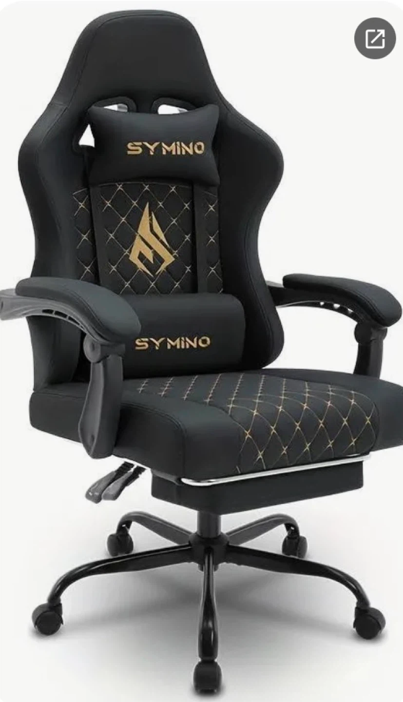 SYMING Gaming Chair - Black & Gold - photo 3