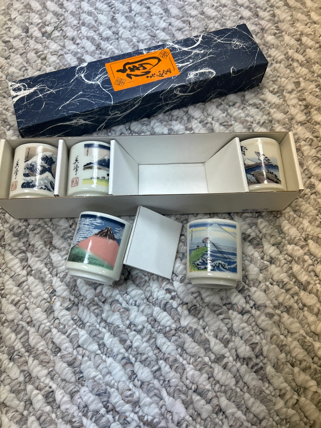 Japanese Tea Cups Set with Box - photo 3