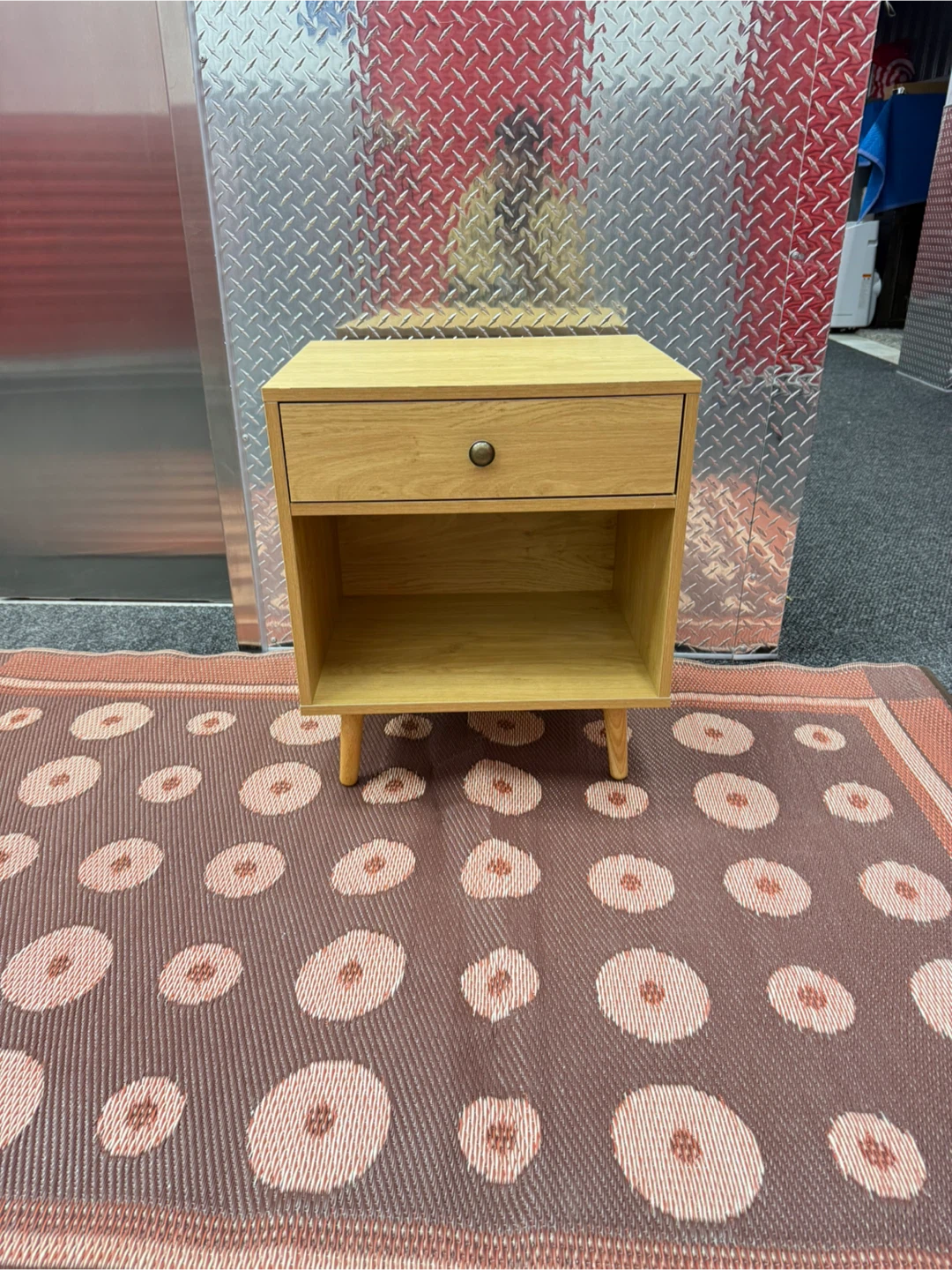 Wooden Nightstand with Drawer - photo 2