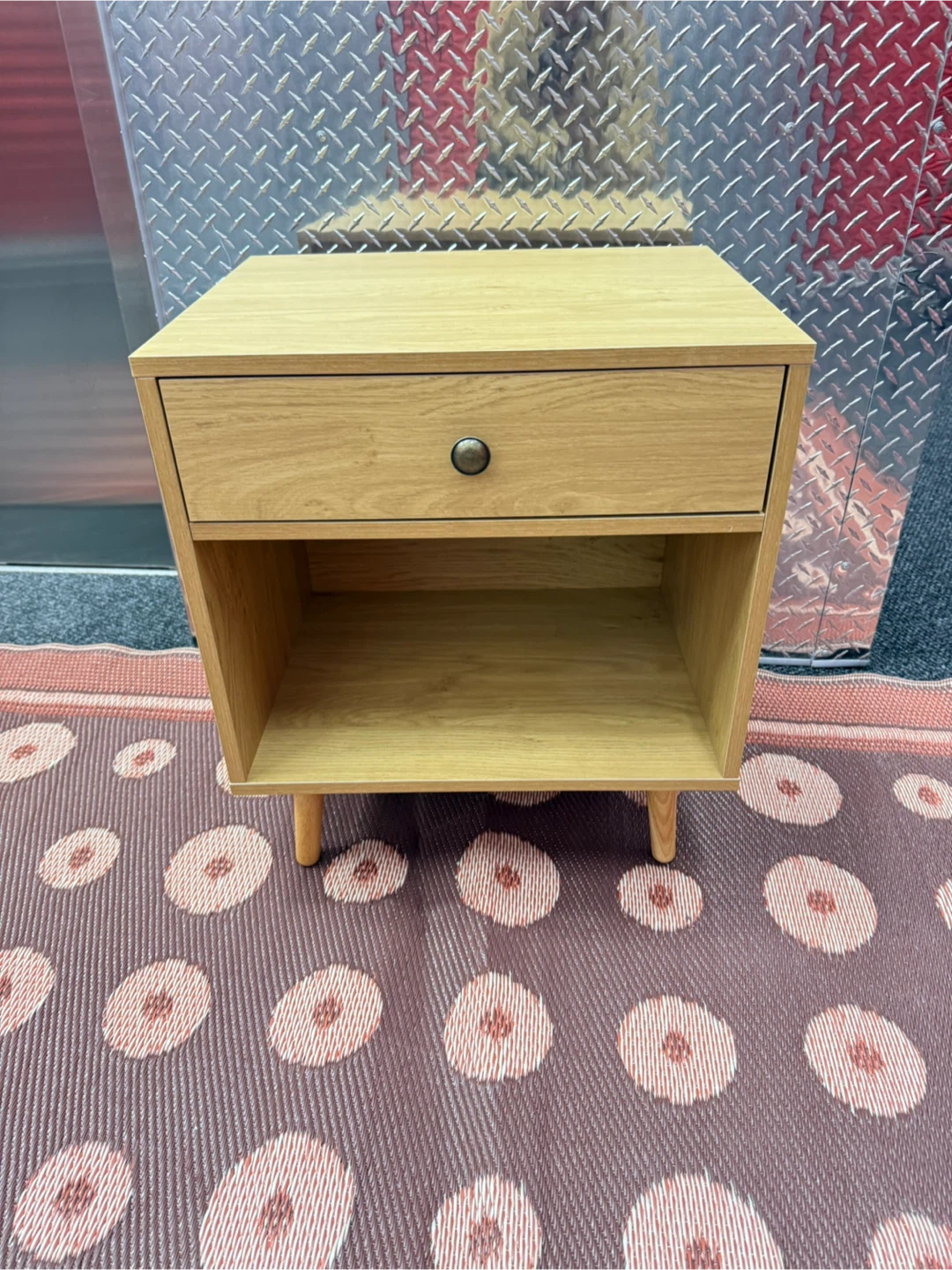 Wooden Nightstand with Drawer