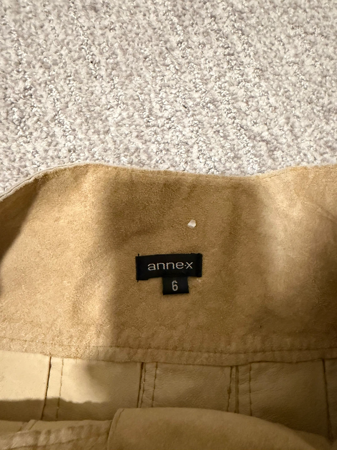Annex Beige Mini Skirt - Size 6 - photo 3
