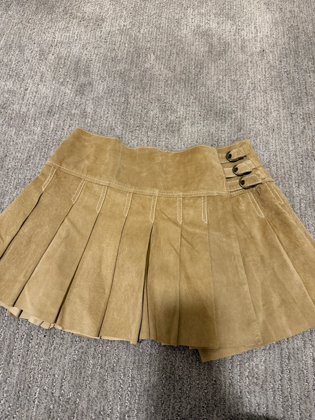 Annex Beige Mini Skirt - Size 6