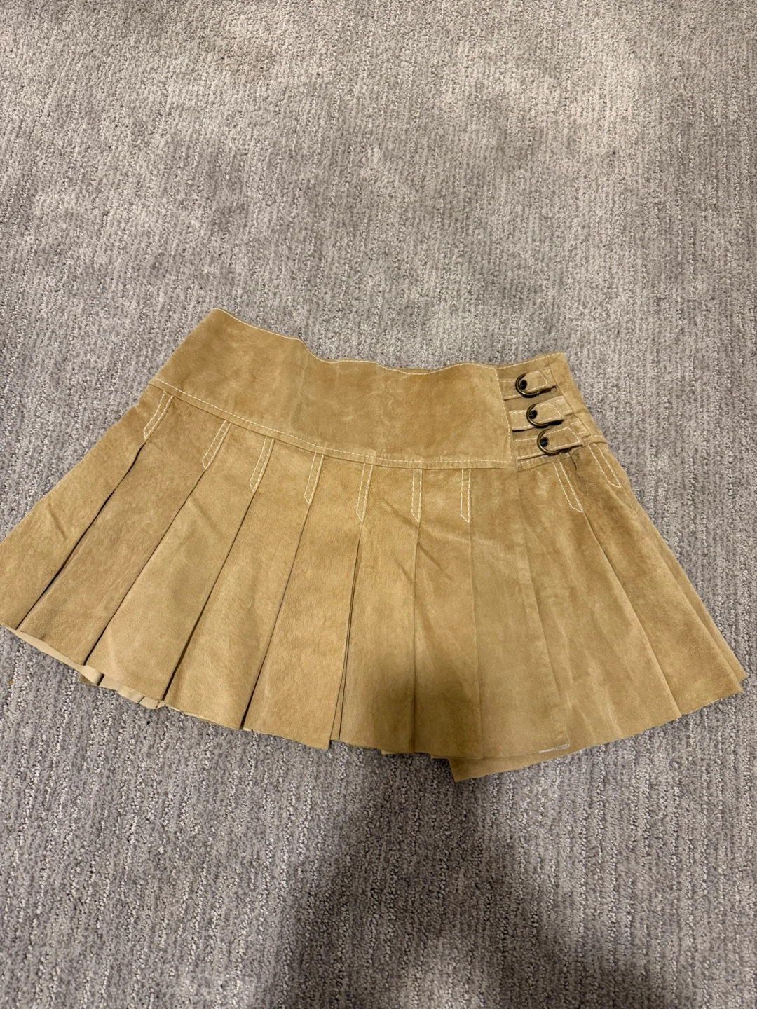 Annex Beige Mini Skirt - Size 6 - photo 4