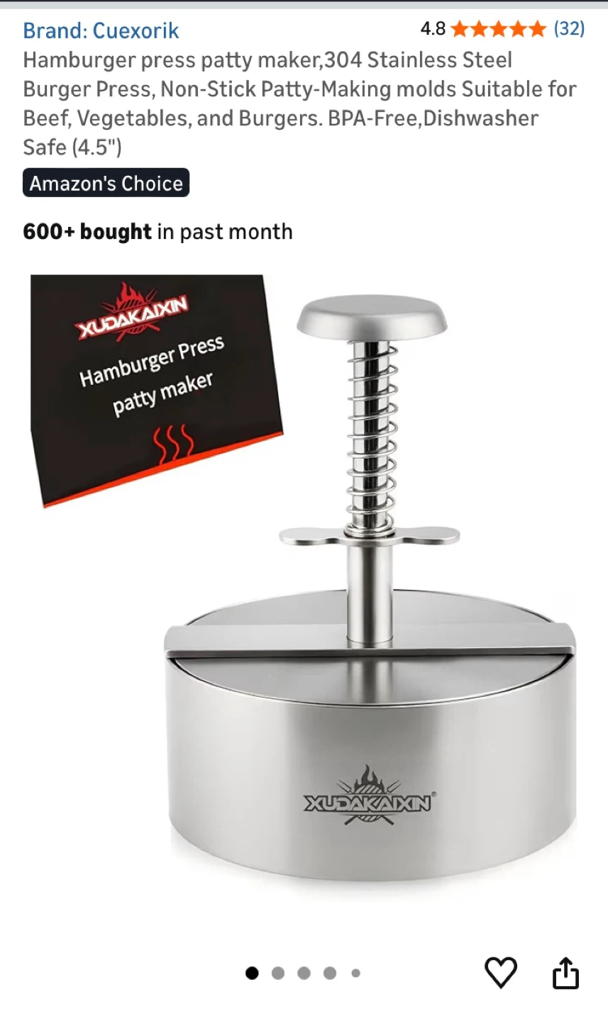 Brand New - Hamburger Press Patty Maker 4.5"